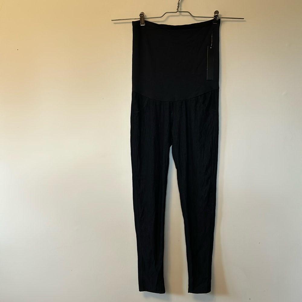 NEW MIX black tummy control maternity leggings size one new with tags